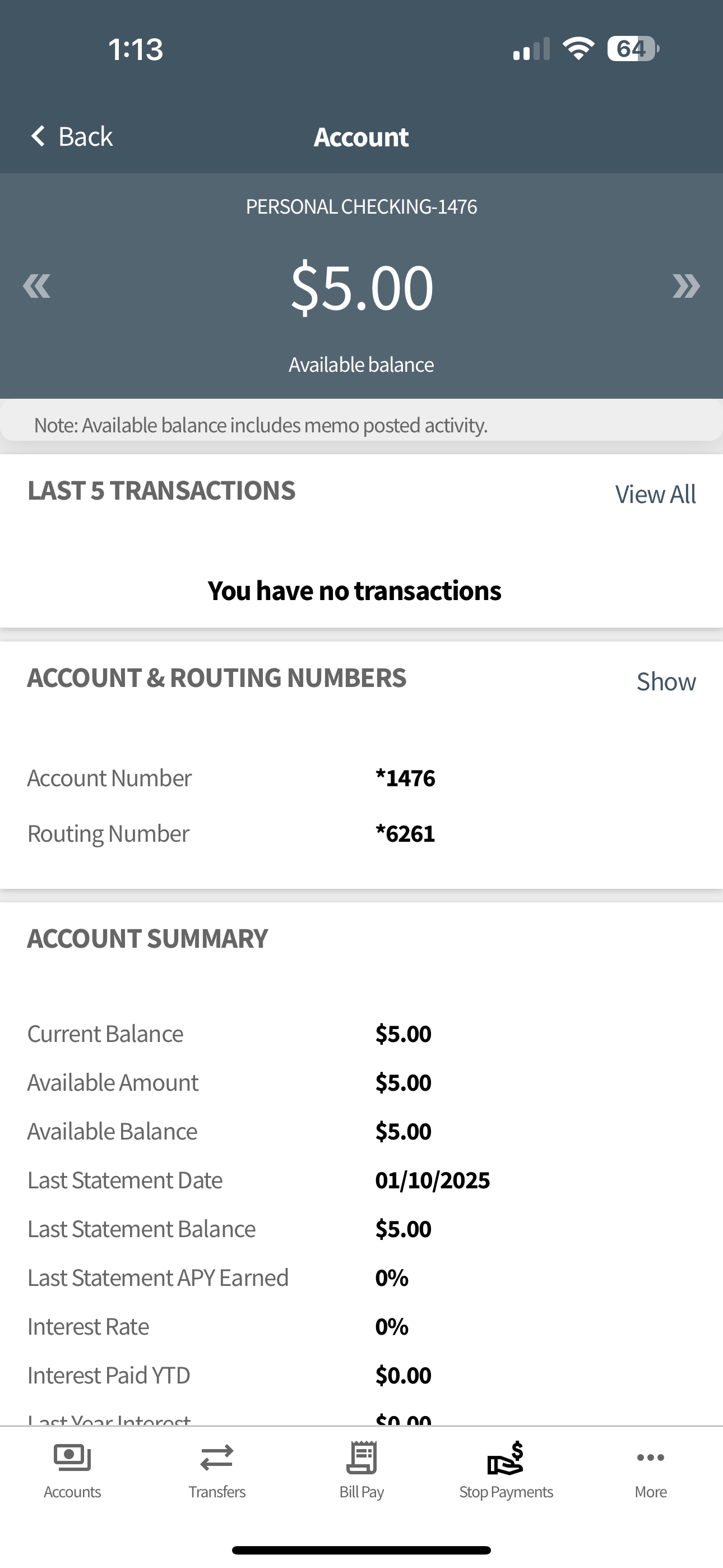 Bank of Central FL Personal