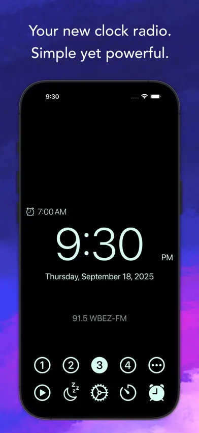 Bedside Radio: Clock Radio screenshot 1