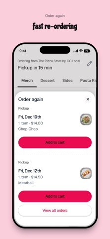The Pizza Store by OC Local iPhone screenshot