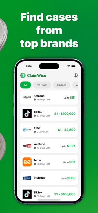 ClaimWise: Class Actions Screenshot 3 of 5