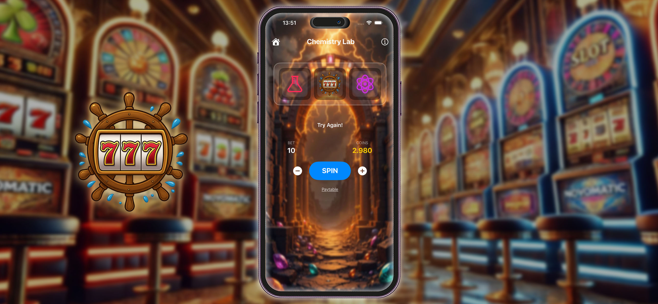 Slots Chemistry Pirate screenshot 4