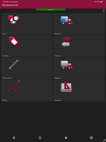 Endpoint Warehouse100 iPad screenshot