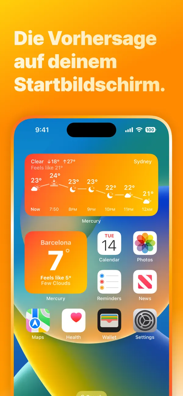 Mercury Weather iPhone App Screenshot 9 – Wetter