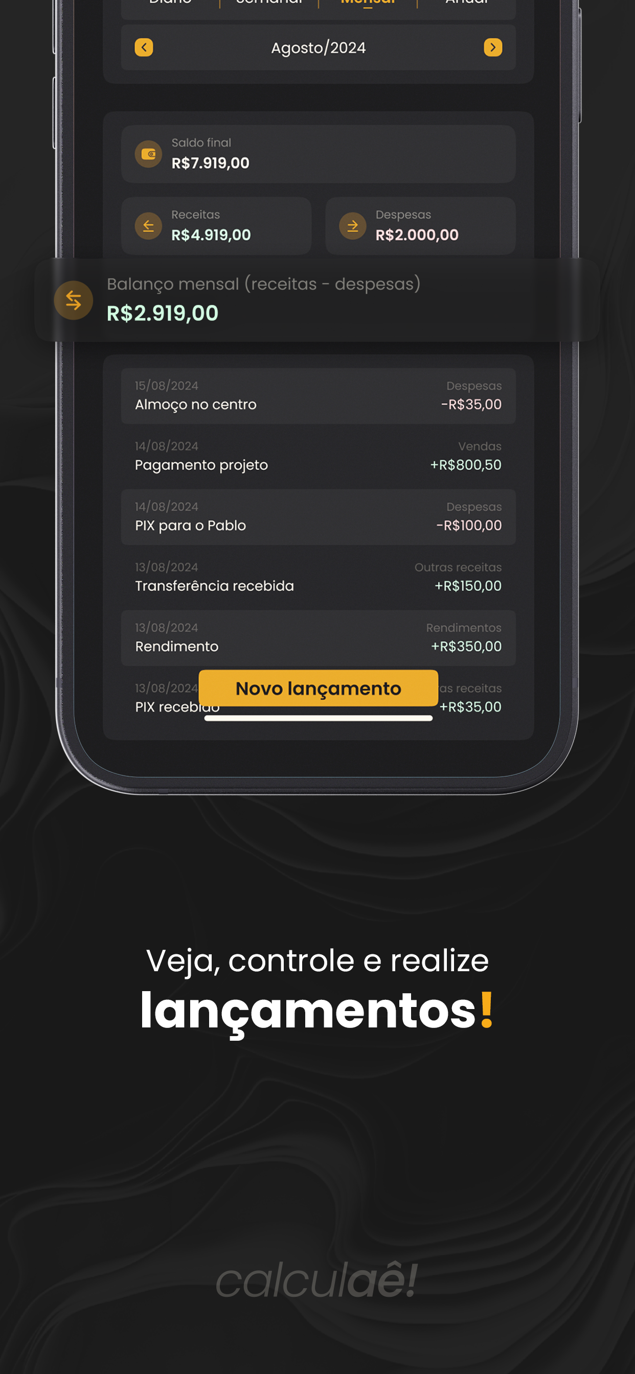 Calculaê - Controle Financeiro