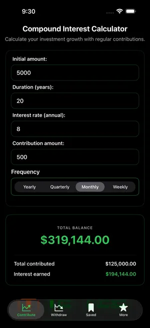 Compound Calc screenshot 1