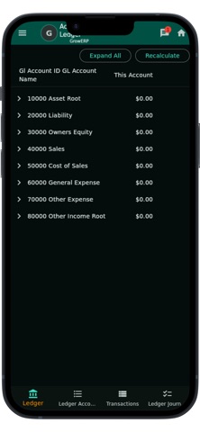 GrowERP Admin open source iPhone screenshot