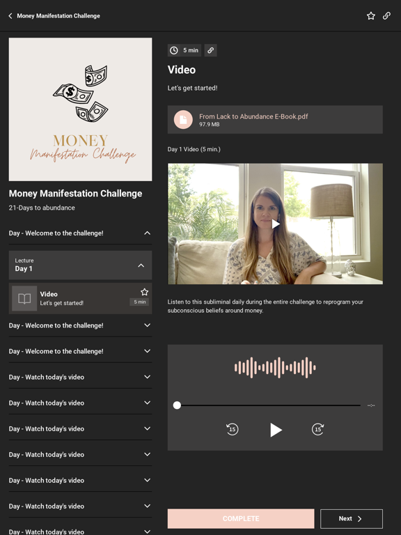 Manifest It Now iPad screenshot 3 - Health & Fitness app