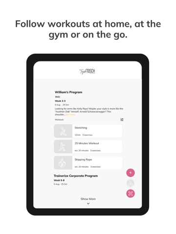 TISCH FIT iPad screenshot