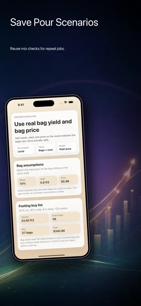 Concrete Bag & Mix Calculator screenshot 3