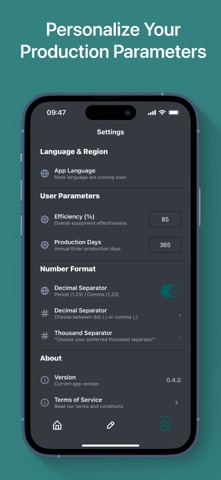 Tech-Nav：注塑计算器 screenshot