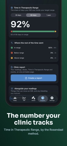Rangewell: INR & Warfarin Log Screenshot 5 of 7