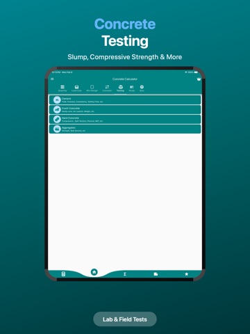 Concrete Calculator All In One iPad screenshot