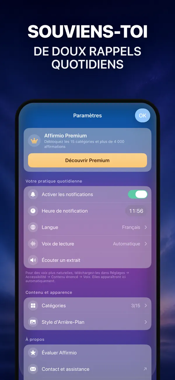 Screenshot #2 pour Affirmio - Daily Affirmations