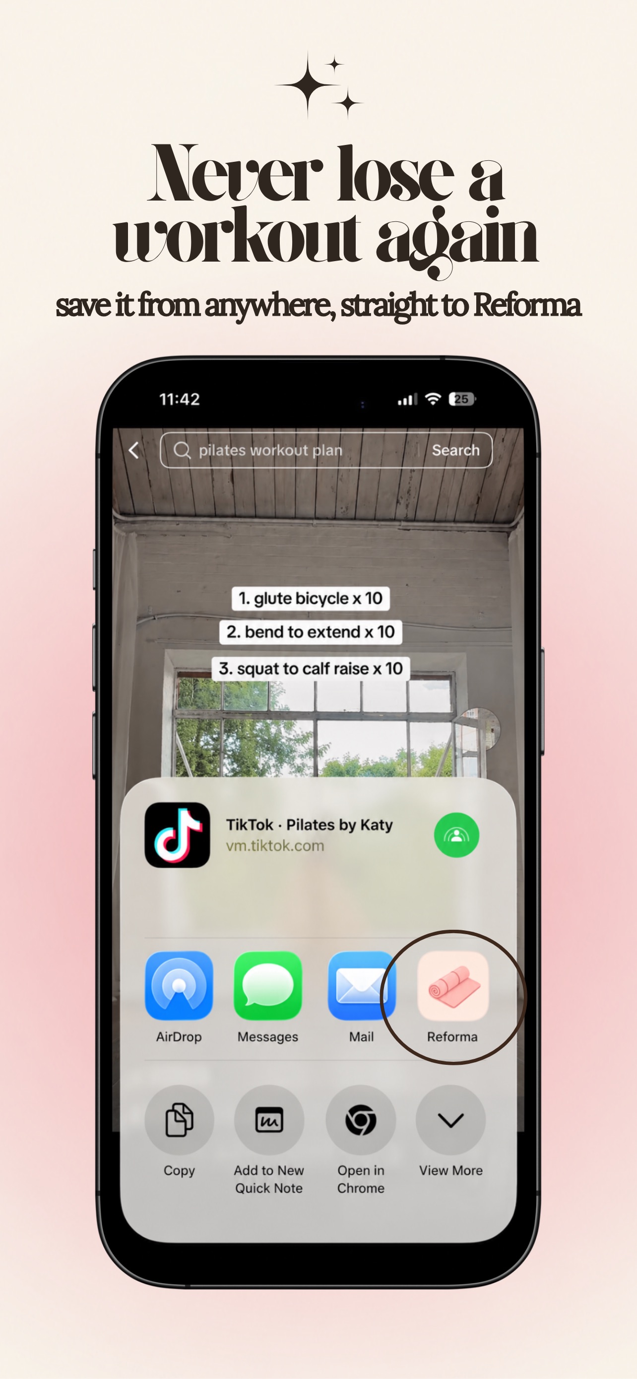 Screenshot 2 of Reforma: Save & Workout