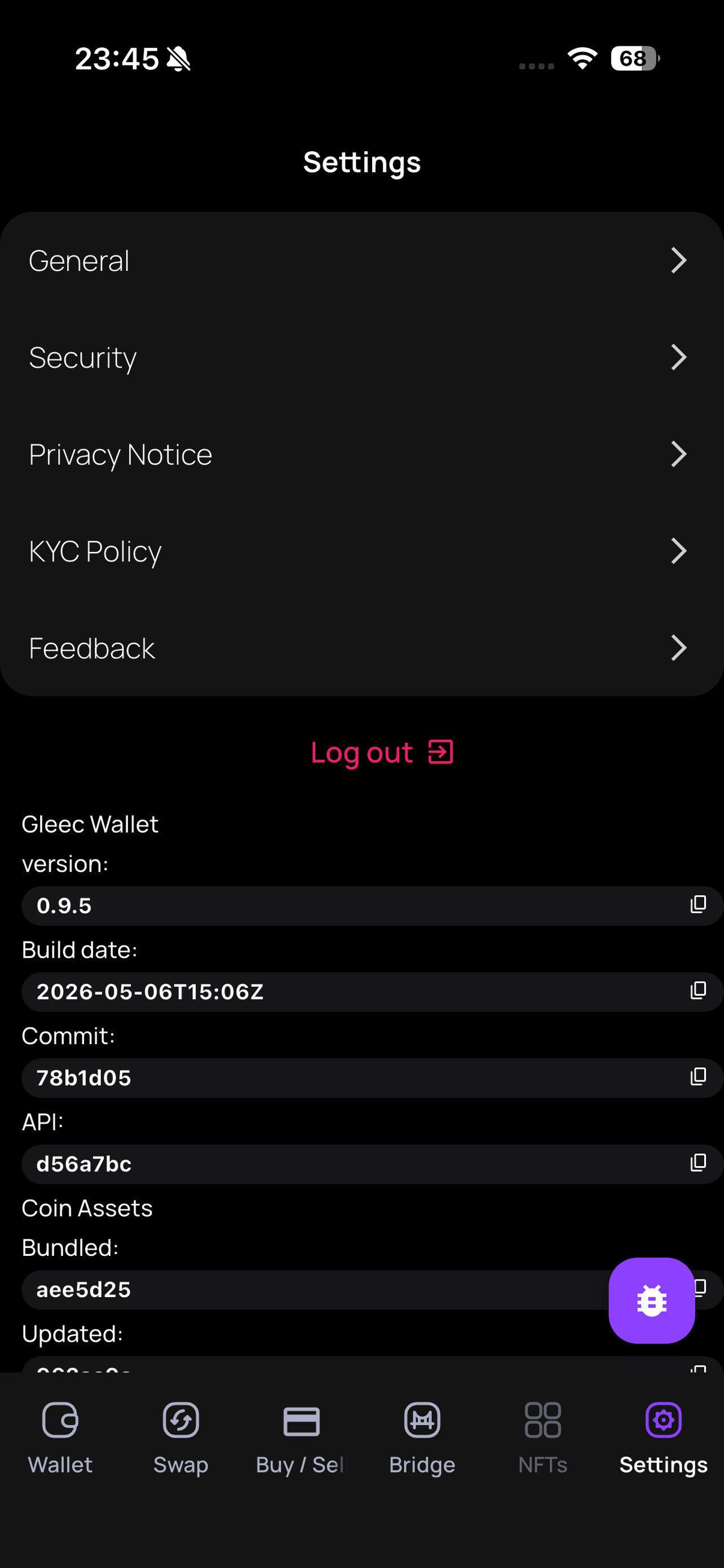 GleecDEX wallet screenshot 7