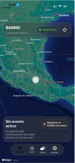 SASNO - Alerta Sísmica iPhone screenshot 1