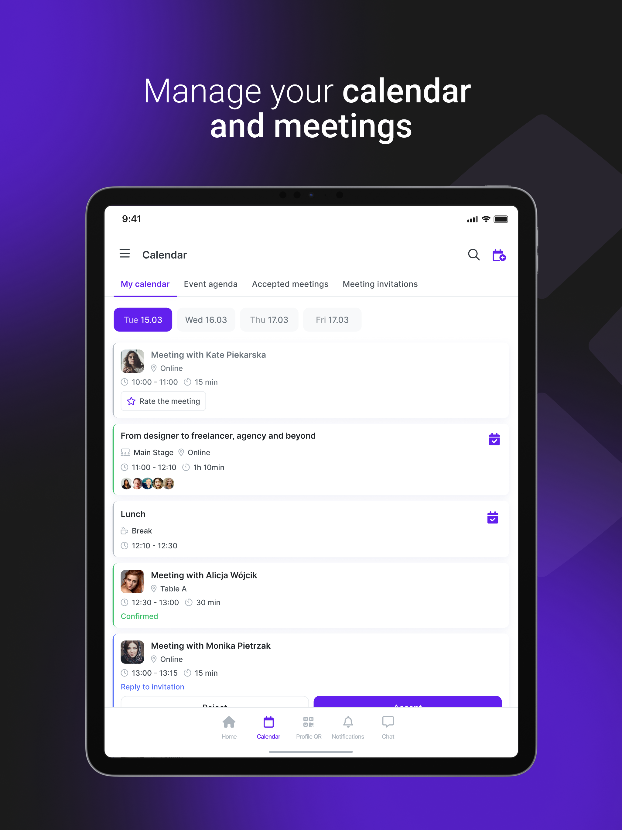 Gridaly: Event app