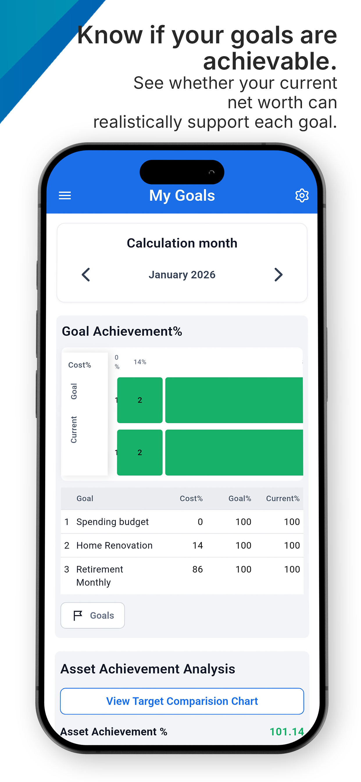 Vision Money:Net Worth & Goals