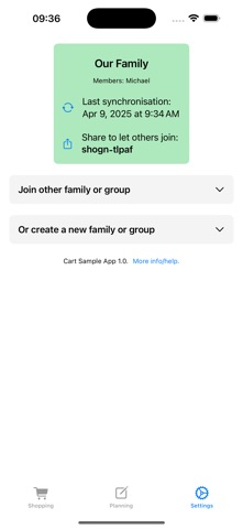 Cart Sample App screenshot