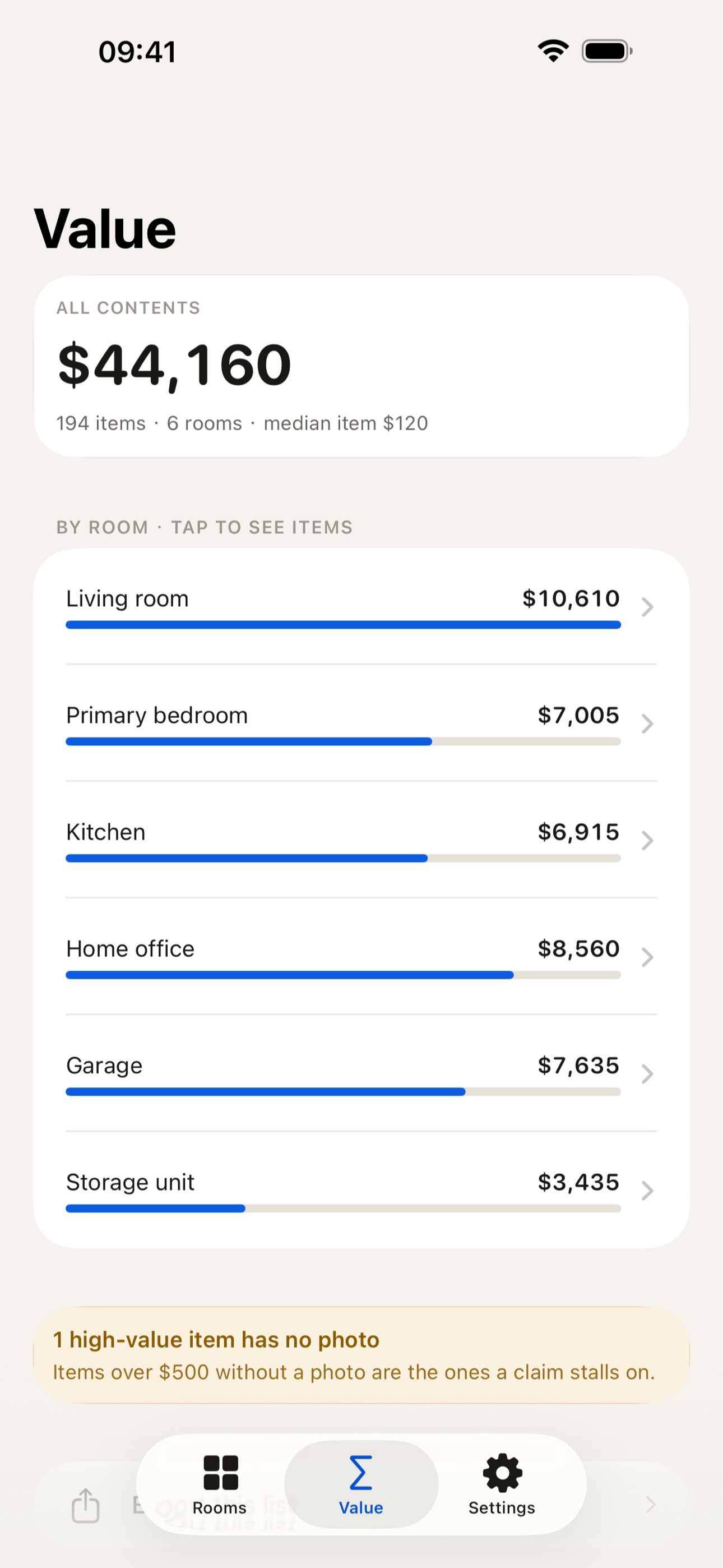 Screenshot 3 of Contents Log: Home Inventory