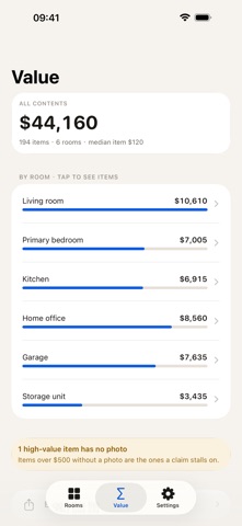 Contents Log: Home Inventory Screenshot 3 of 5