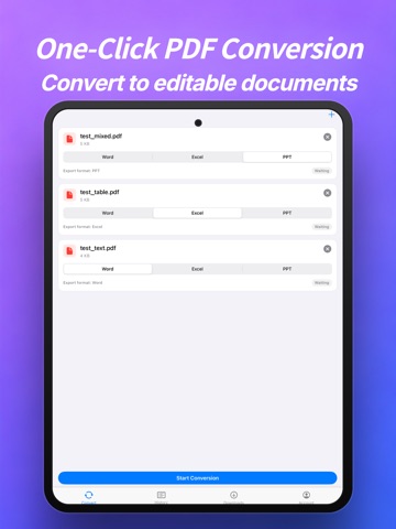 PDF Converter - Word Excel PPT iPad screenshot