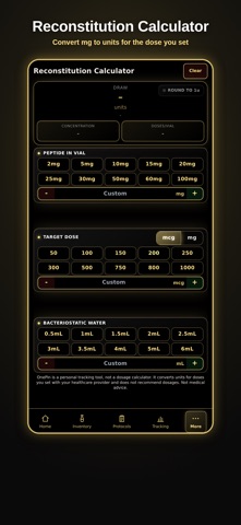 OnePin: TRT & Peptide Tracker iPhone screenshot