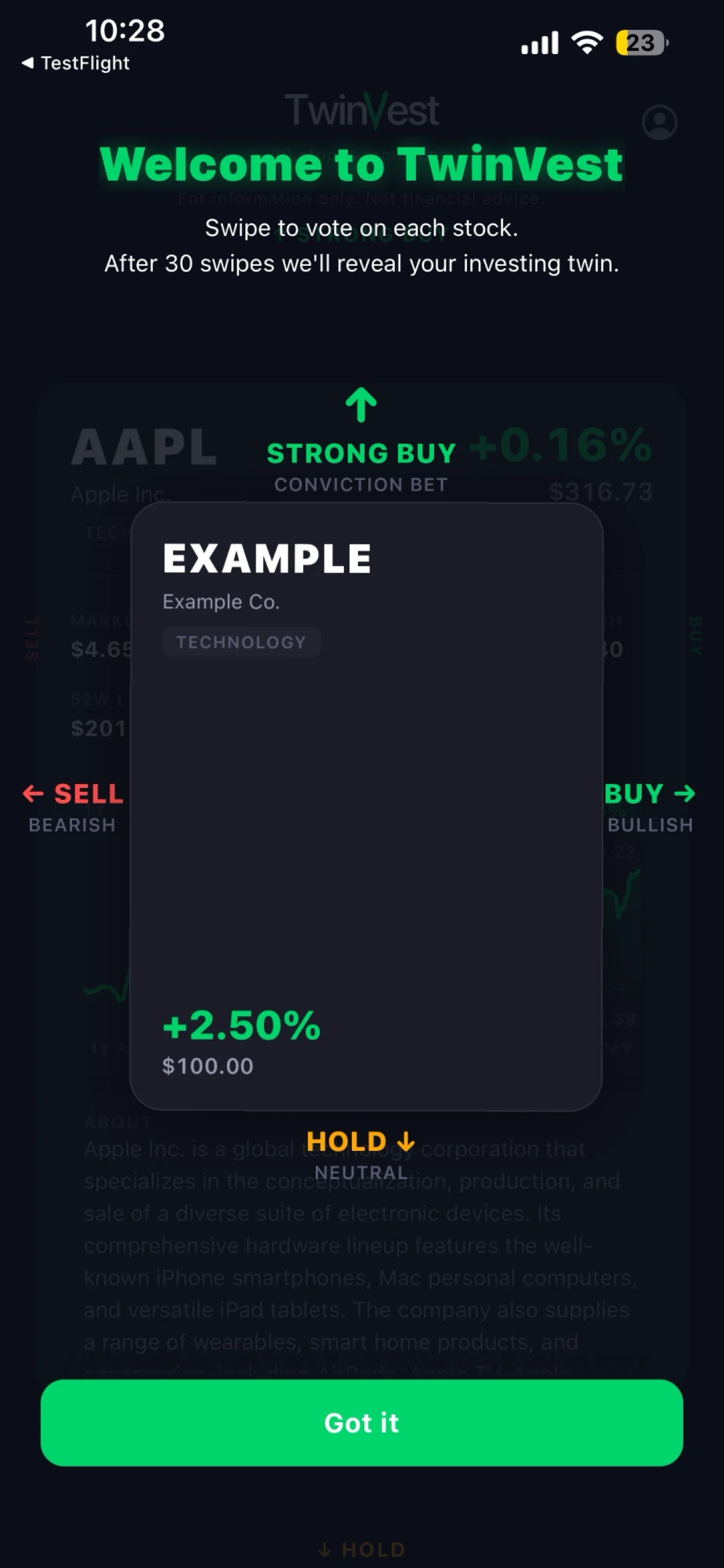 TwinVest screenshot 2
