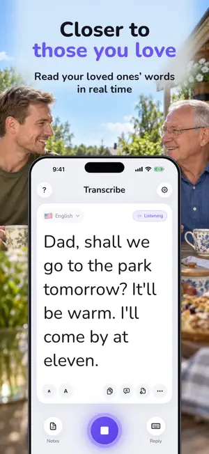 Live Captions: Transcribe screenshot 1