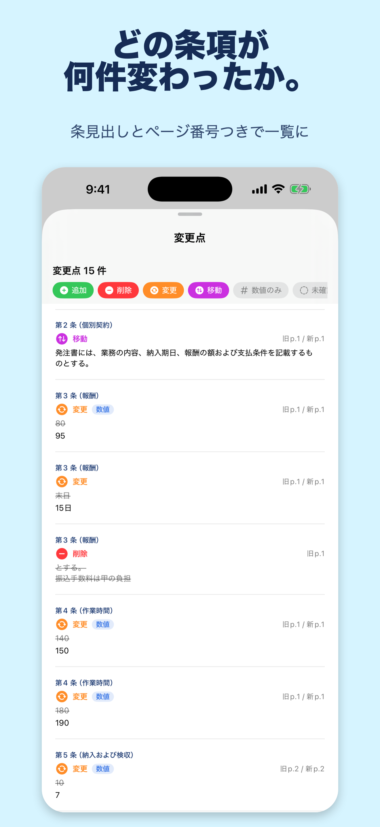 Mikurabe - PDF差分・契約書の比較 screenshot 4