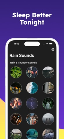 Rain Sounds HQ : Rainy Mood iPhone screenshot