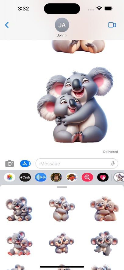 Koala Cuddle Stickers