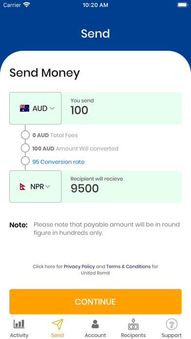 United Remit Screenshot
