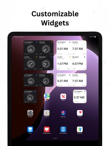 World Clock ۬ iPad screenshot