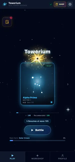 Towerium: Idle Tower Defense screenshot 1