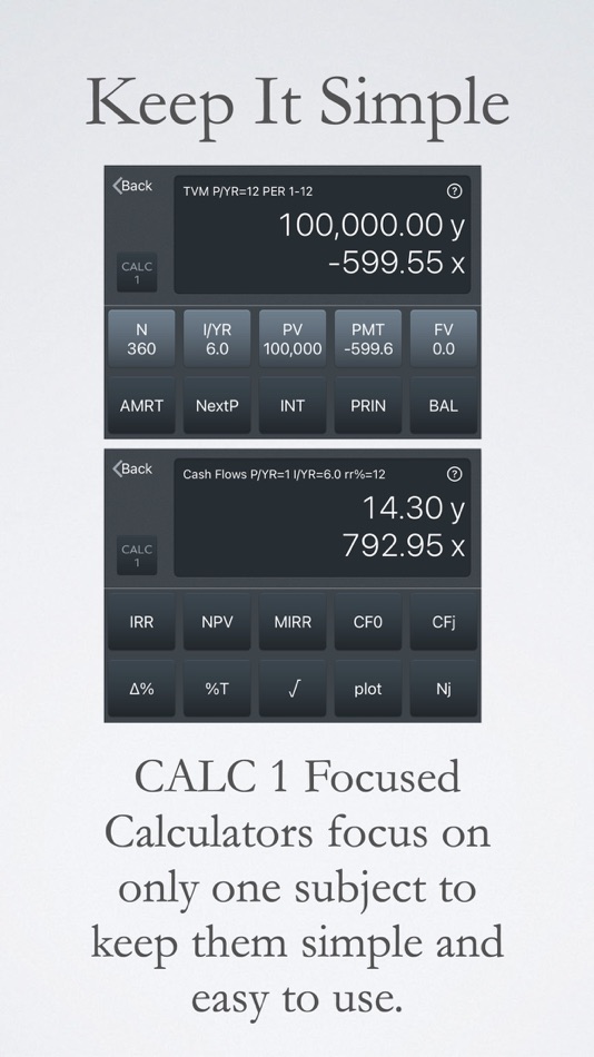 #2. CALC 1 Financial Calculator (iOS) Bởi: CalcFxC, LLC