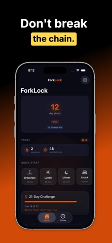 ForkLock: Meal Timer & Blocker screenshot