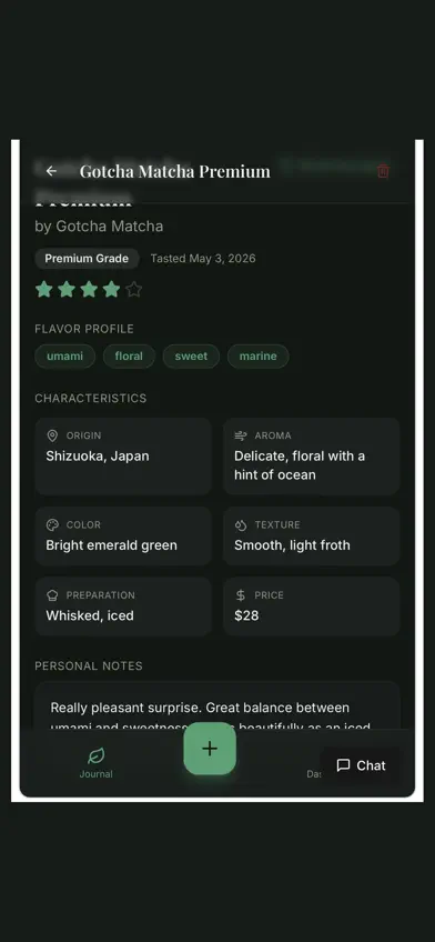 MATCHA JOURNAL screenshot 1