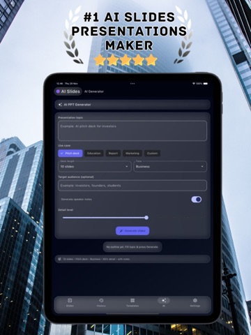 Slides Maker : AI Presentation iPad screenshot