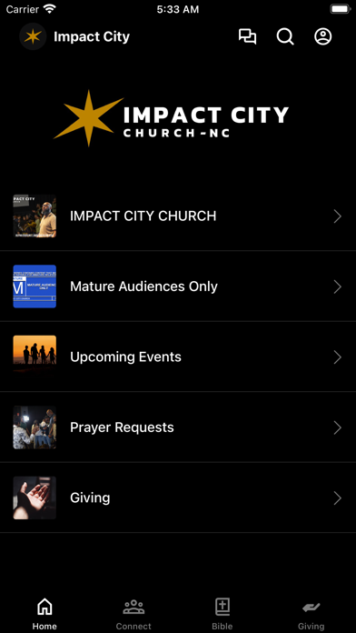 Impact City Church - NC app screenshot