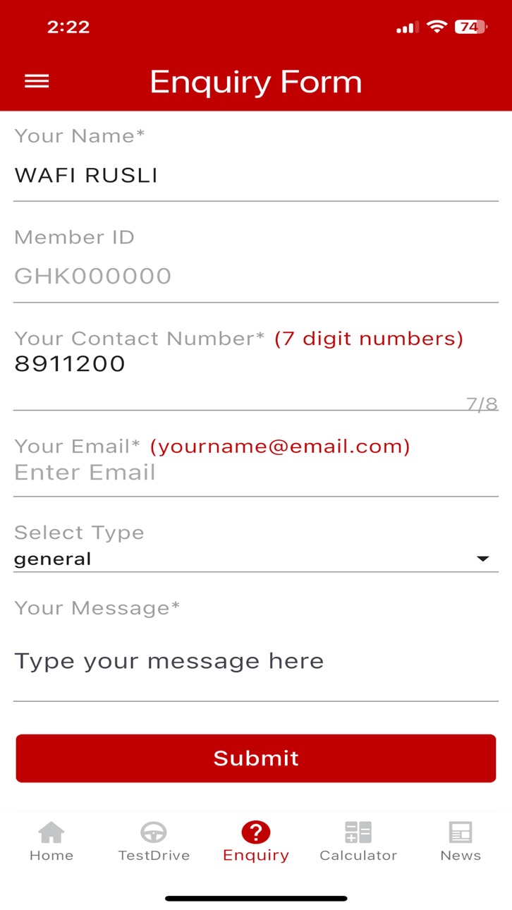 iPhone screenshot