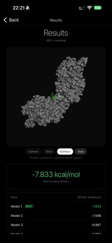 MolDock - Protein-Ligand Dock iPhone screenshot