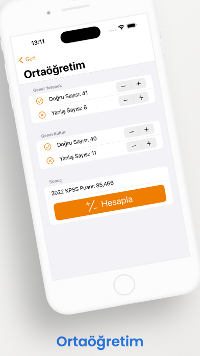 KPSS - Puan Hesaplama Screenshot