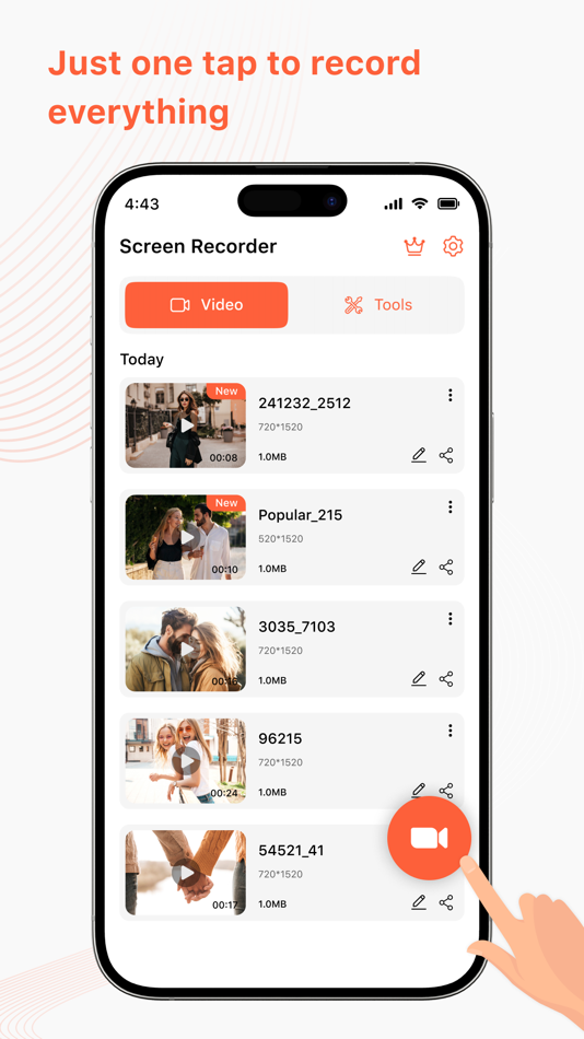 #1. Screen Recorder - Recorder (iOS) By: Akhil Dholariya