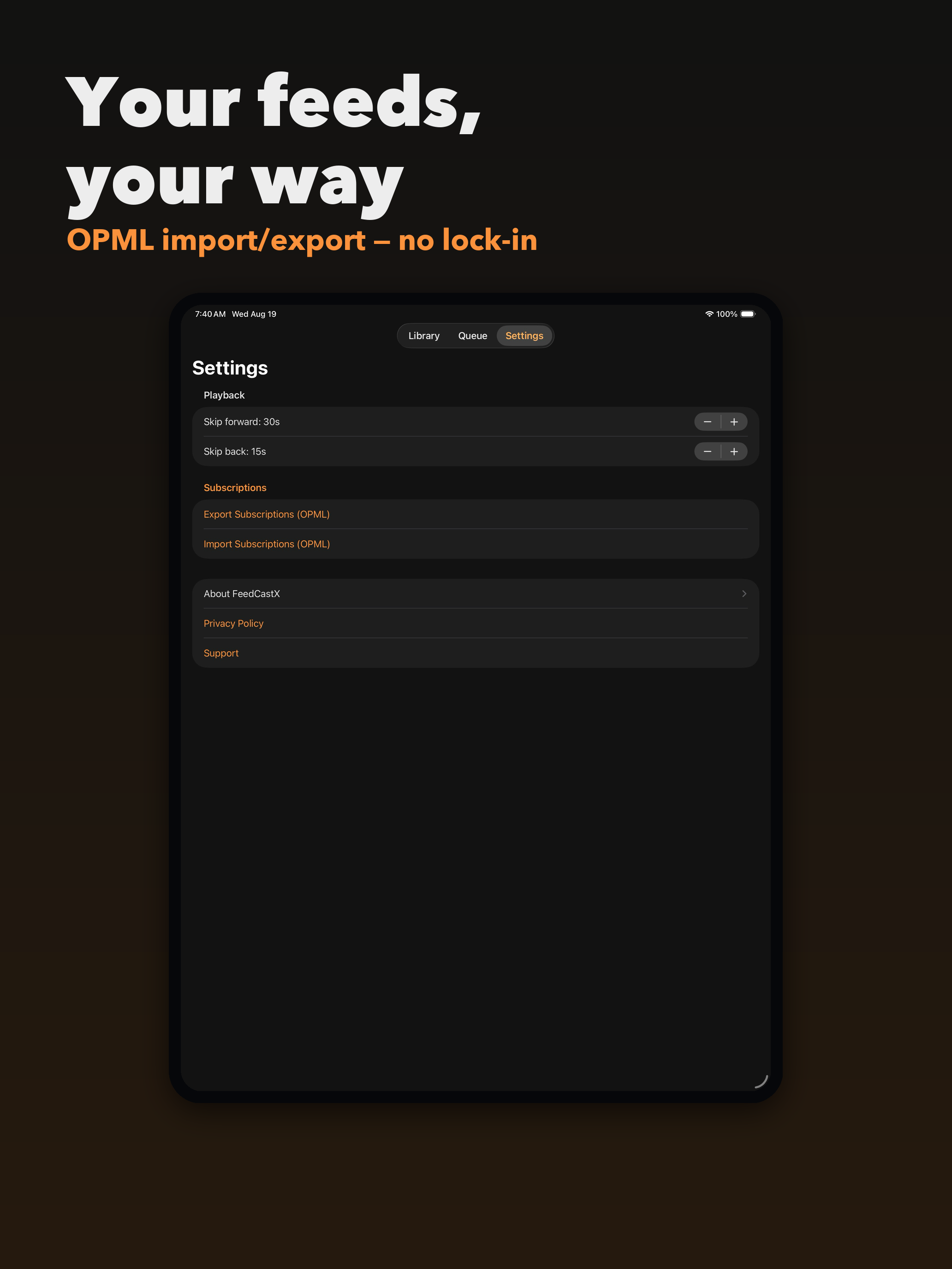 FeedCastX: Podcast Player screenshot 10