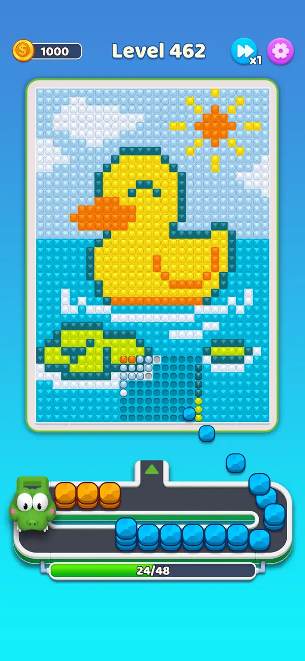 Coloring Loop: Jewel Sort 游戏截图