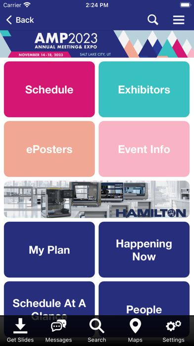 AMP Meetings Screenshot