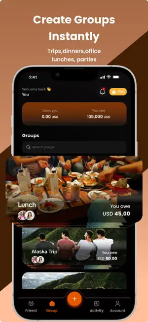 iSplit: Split Bills & Expenses screenshot 1