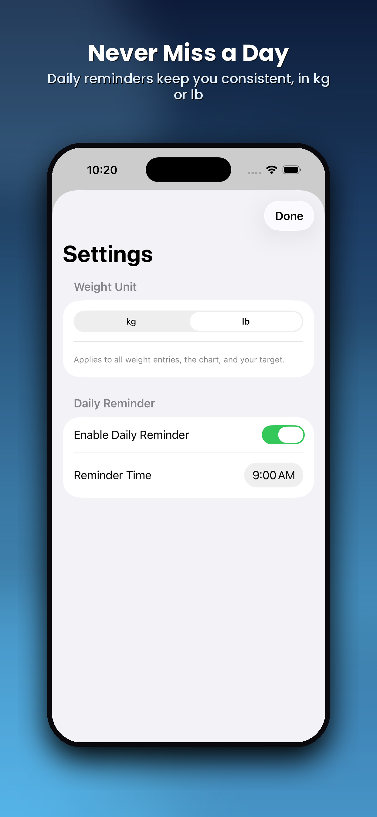 PenGain - Weight Tracker screenshot 3