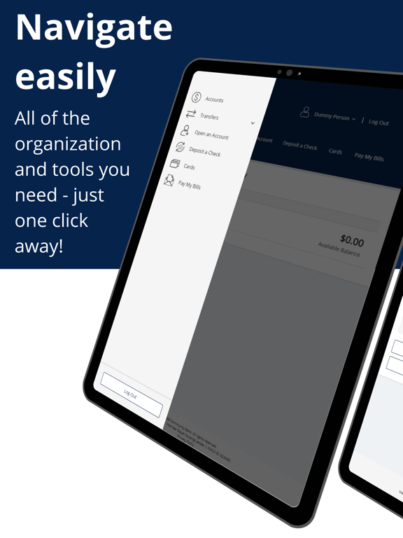 SSB Community Bank Mobile iPad screenshot 4 - Finance app